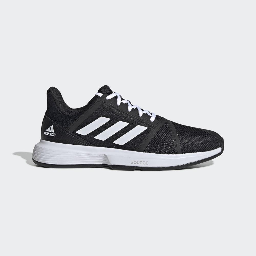 Adidas CourtJam Bounce Hrvatska - Muške Tenisice Za Tenis - Crne/Bijele/Srebrne (TYHGRV572)